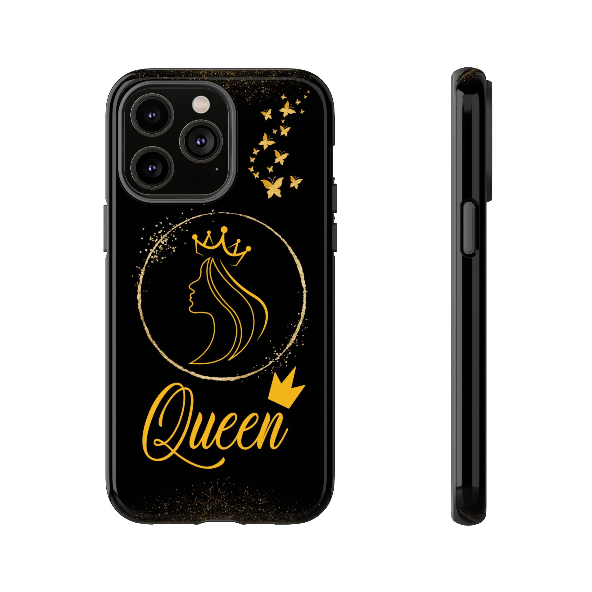 Tough Case Queen Phone Case – Matte & Glossy Crown Design for iPhone, Samsung & Pixel iPhone 14 Pro Max Glossy
