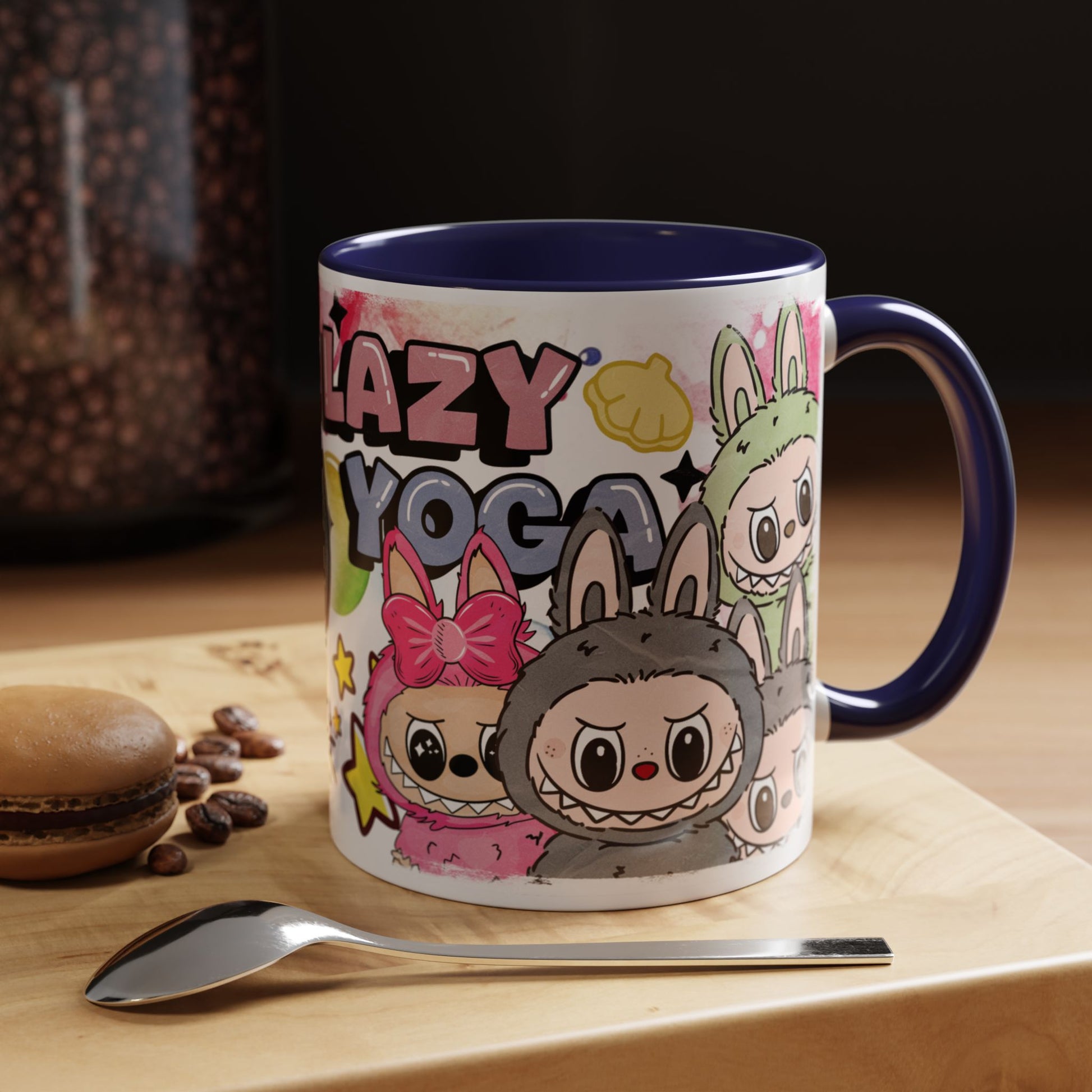Mug Lazy Yoga Accent Coffee Mug - Fun and Colorful 11oz & 15oz Mugs for Coffee Lovers