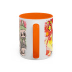 Lazy Yoga Labubu Cartoon Accent Coffee Mug - Fun and Playful Design for Coffee Lovers