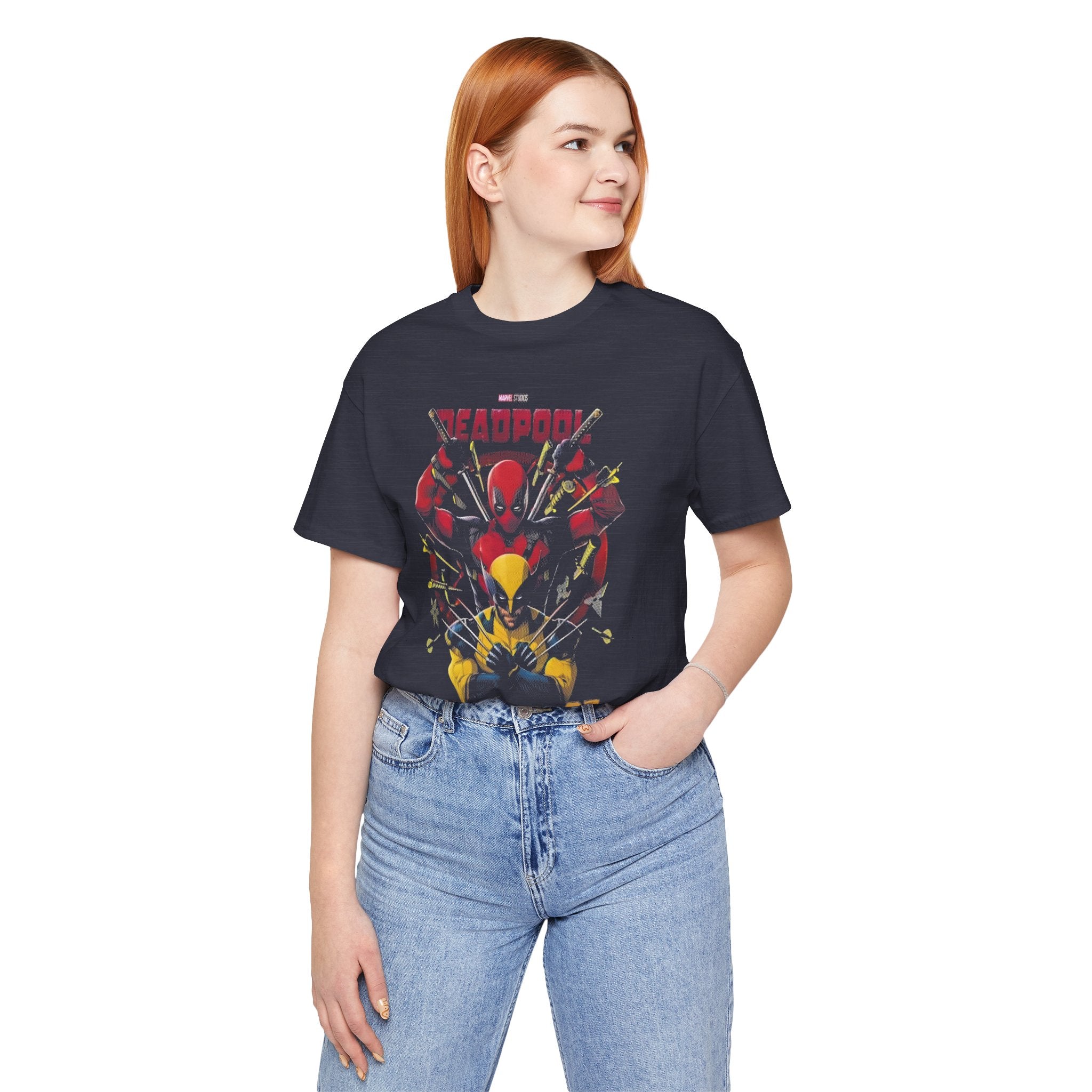 Wolverine and Deadpool T-Shirt – Soft Cotton Graphic Tee for Marvel Fans | Unisex Crew Neck