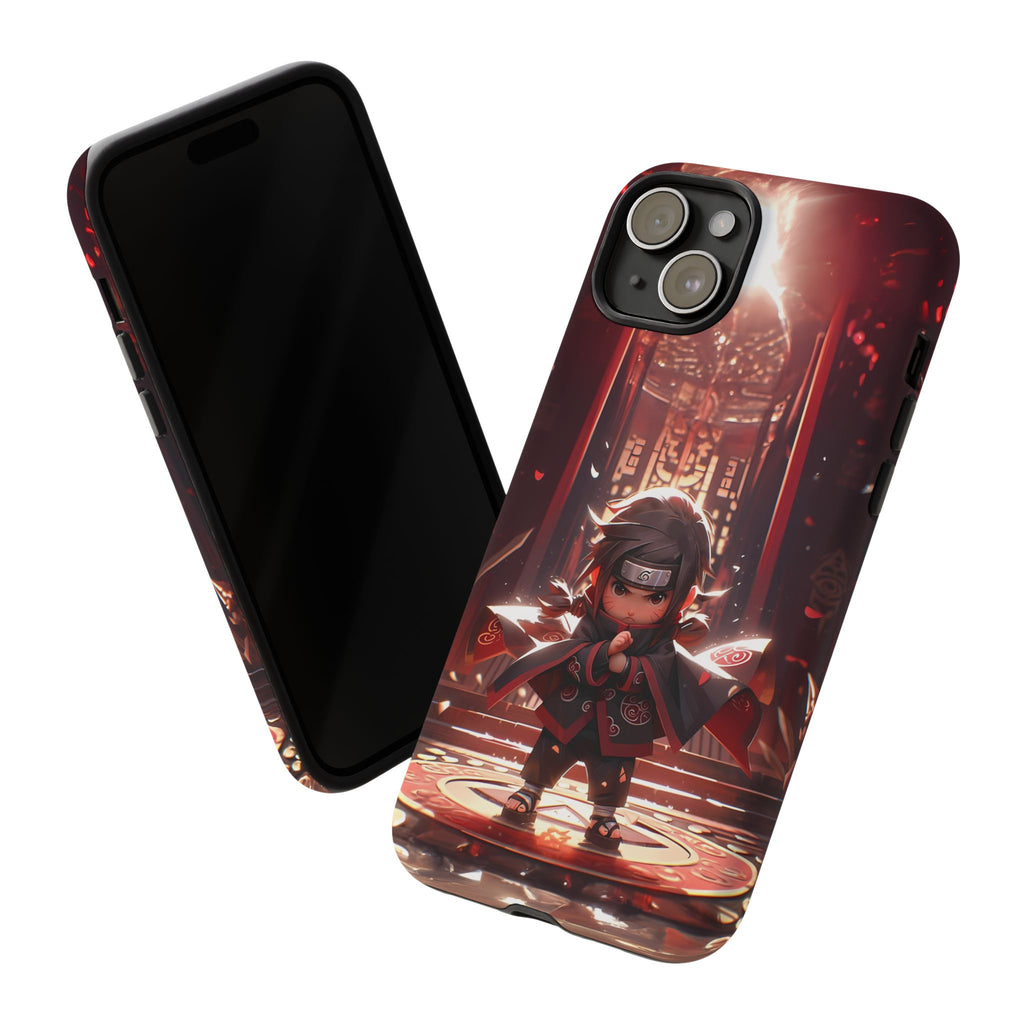 Chibi Itachi Tough Phone Case – Anime Protective Case for iPhone & Samsung, UV Resistant, Durable & Stylish