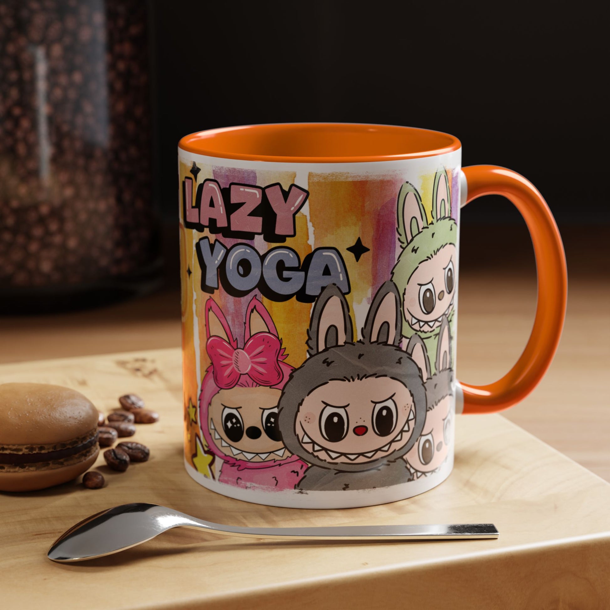 Mug Lazy Yoga Character Coffee Mug - Fun & Whimsical Art for Every Caffeine Lover
