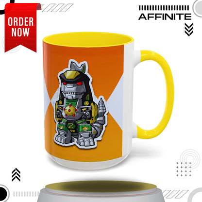 Mug Power Rangers Dragonzord Mug – 11oz & 15oz Ceramic Coffee Cup 15oz Yellow