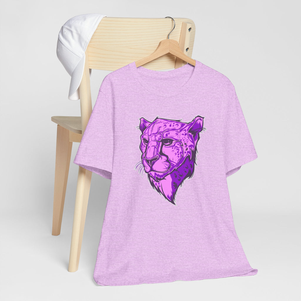 Purple Leopard Shirt – Wild Animal Print Unisex Graphic Tee | Soft Cotton for Nature Lovers & Artwear Fans