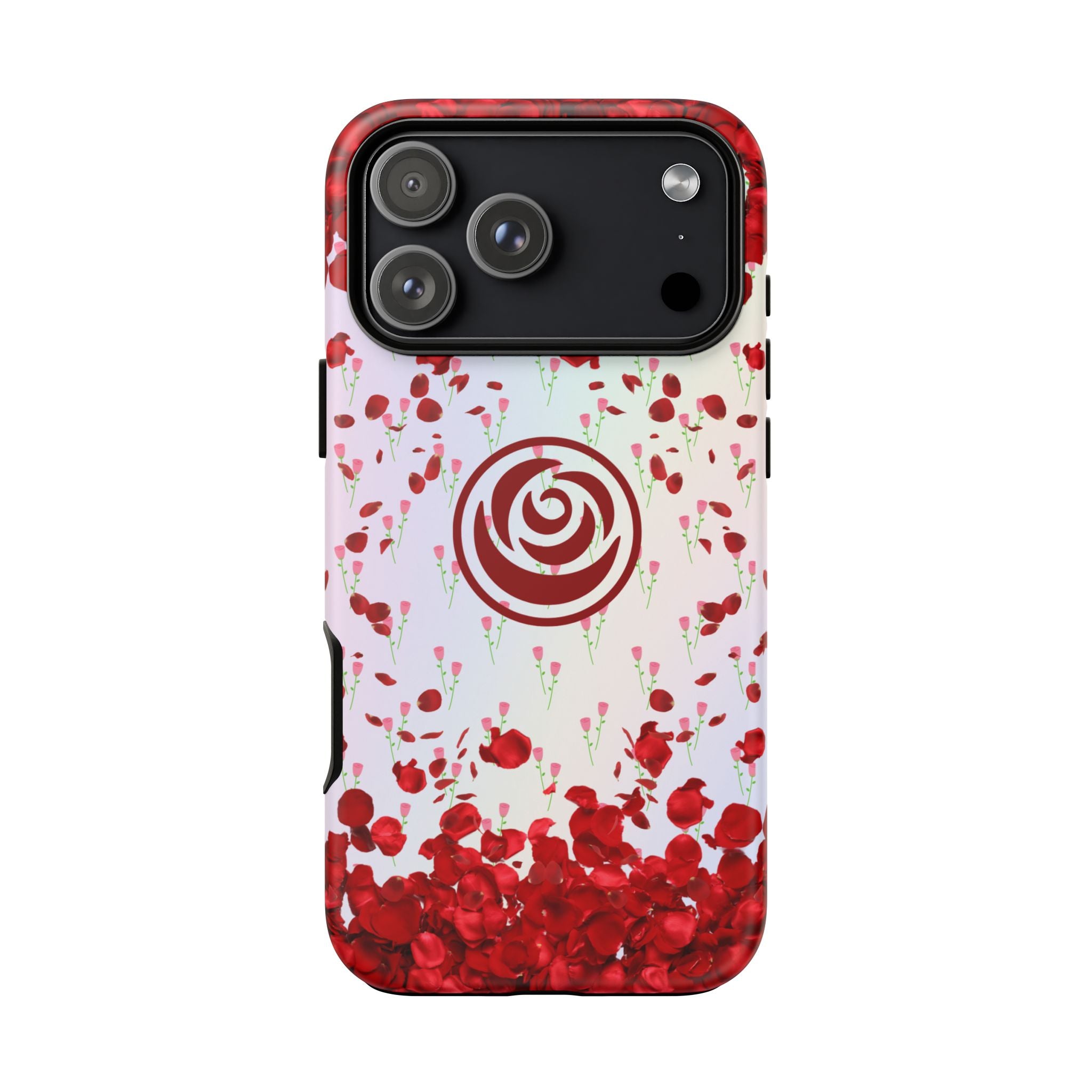Tough Cases - Red Blossom Elegance Themed Phone Protection for iPhone, Samsung, and Google Pixel (Matte/Glossy)