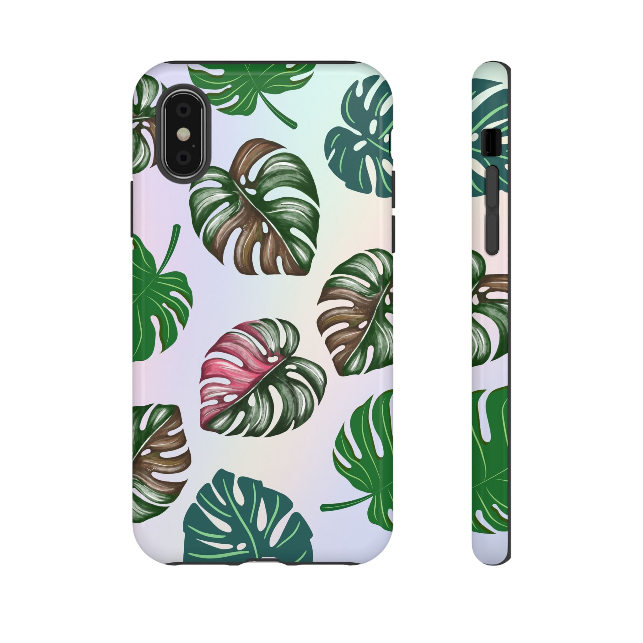 Tough Cases - Monstera Leaf Themed Phone Protection for iPhone, Samsung, and Google Pixel (Matte/Glossy)