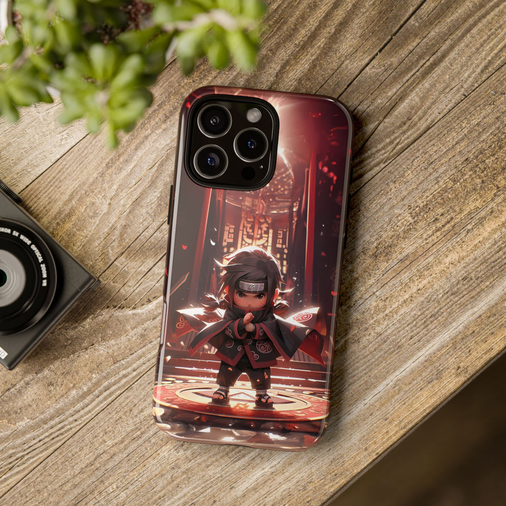 Chibi Itachi Tough Phone Case – Anime Protective Case for iPhone & Samsung, UV Resistant, Durable & Stylish