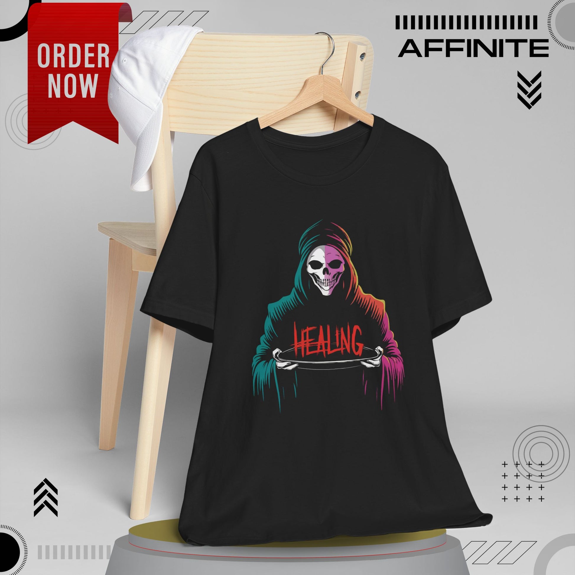 T-Shirt Halloween Healing Graphic Tee - Unisex Casual Shirt for Adults