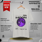 T-Shirt Unisex Moon-Themed T-Shirt | Casual Short Sleeve Tee | Astronaut Lover Gift Silver
