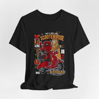 Deadpool Scooter Short Sleeve Tee – Fun, Unisex Graphic T-Shirt for Fans