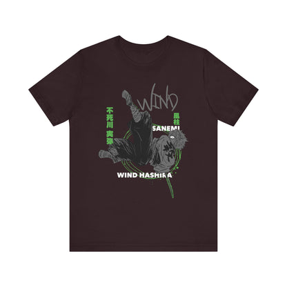 T-Shirt Sanemi Wind Hashira Shirt - Official Demon Slayer Merch (Unisex Anime Tee) Oxblood Black