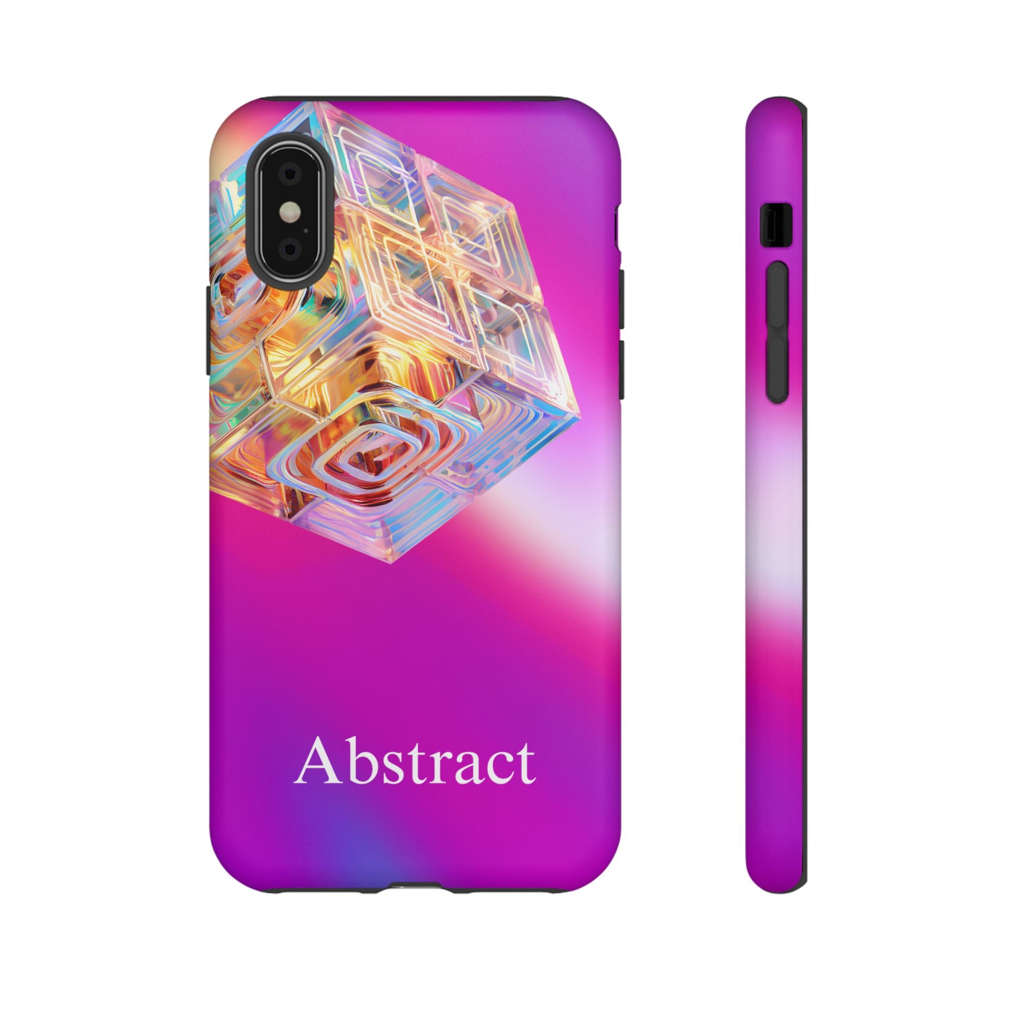 Vibrant 3D Cube Phone Case - Colorful Gradient Art for iPhone, Samsung & Pixel