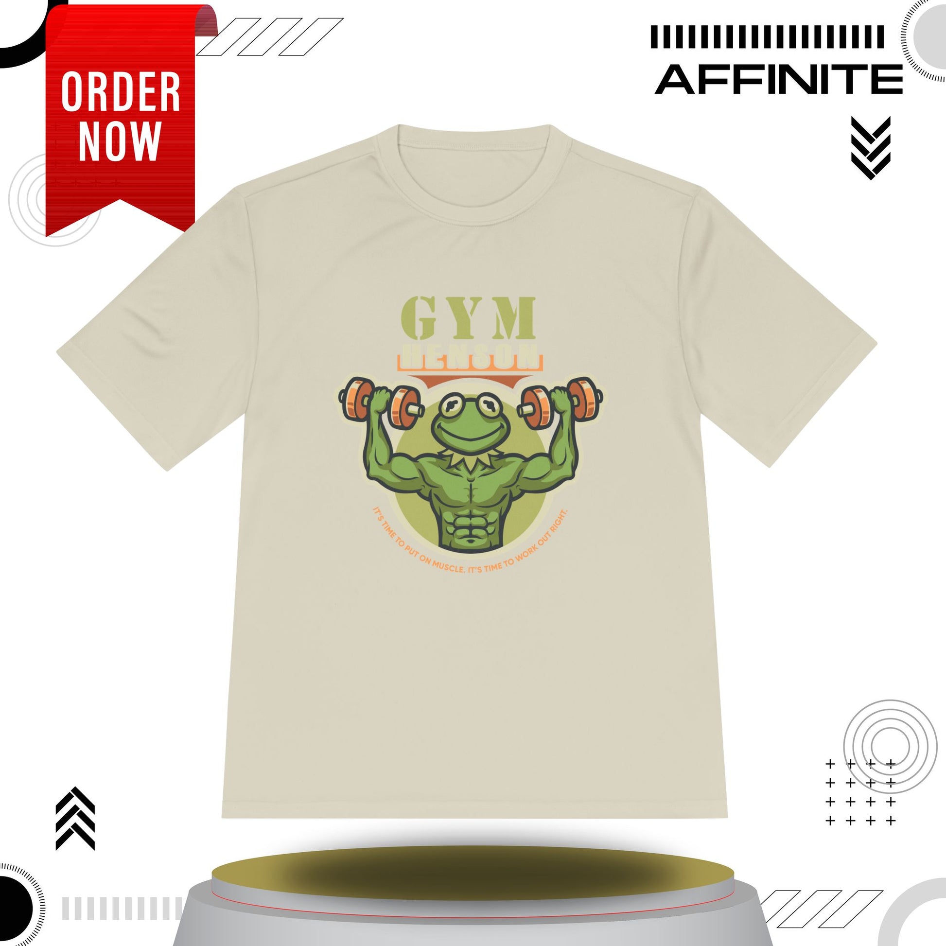 T-Shirt Workout Shirt - Gym Henson Moisture Wicking Tee | Motivational Fitness Apparel Sand