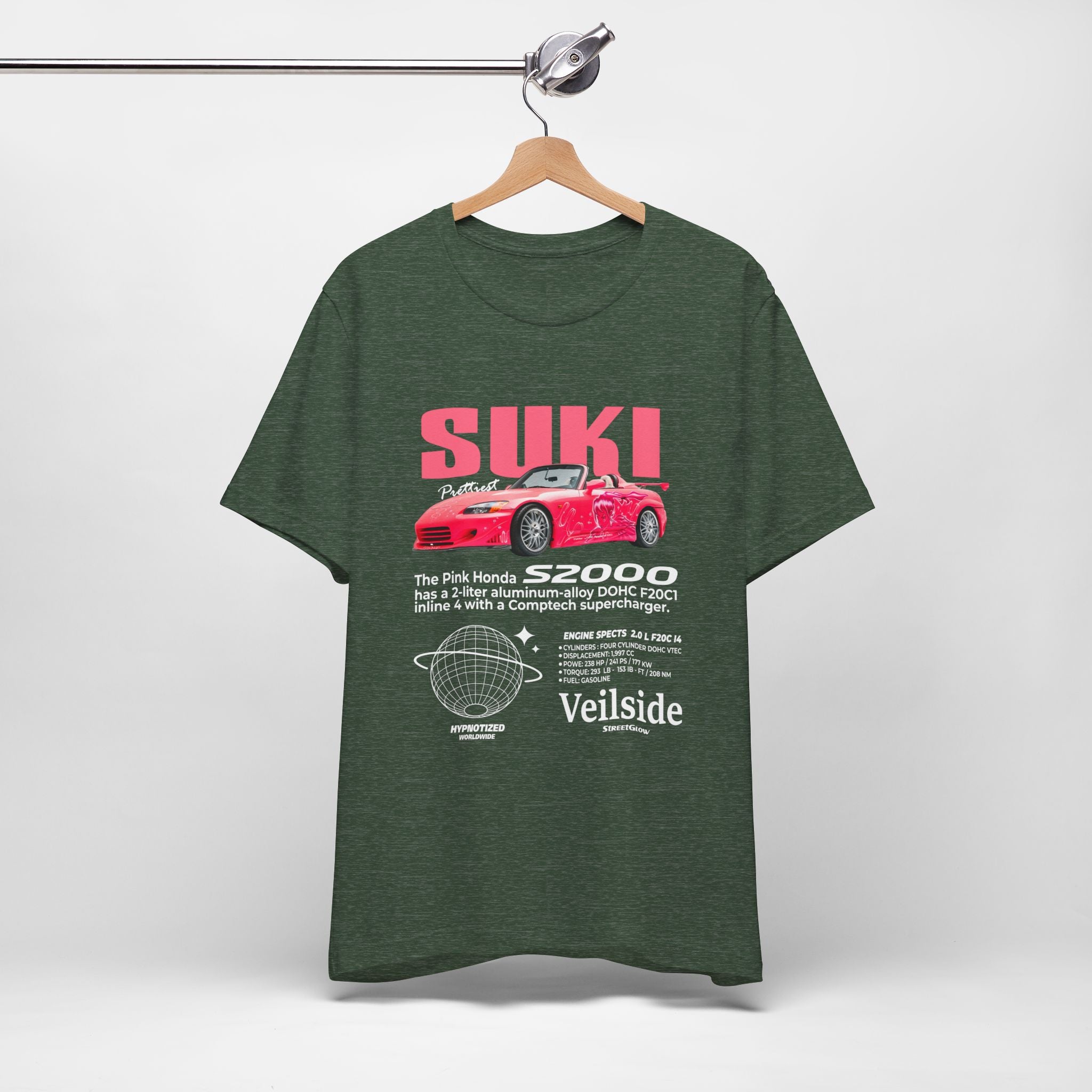 Suki Honda S2000 Shirt – Fast Car Anime T-Shirt | Unisex Retro Japanese Design by Bella+Canvas