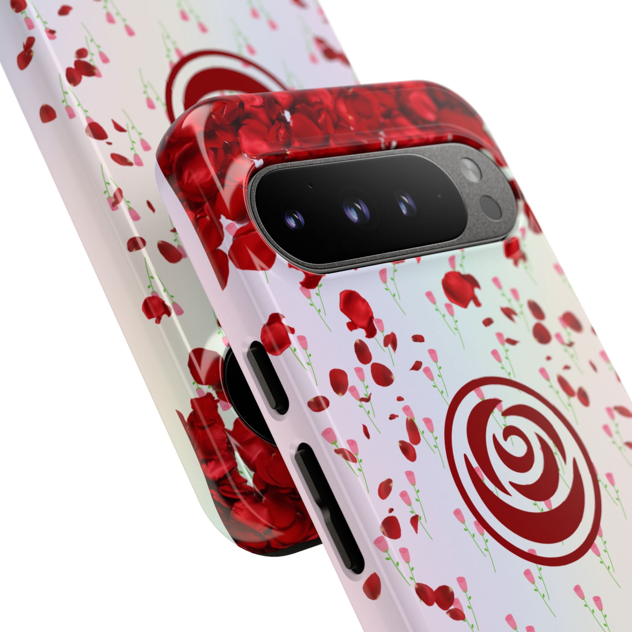Tough Cases - Red Blossom Elegance Themed Phone Protection for iPhone, Samsung, and Google Pixel (Matte/Glossy)