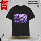 T-Shirt Unisex Softstyle T-Shirt - Bold Anime Kakashi Graphics Black