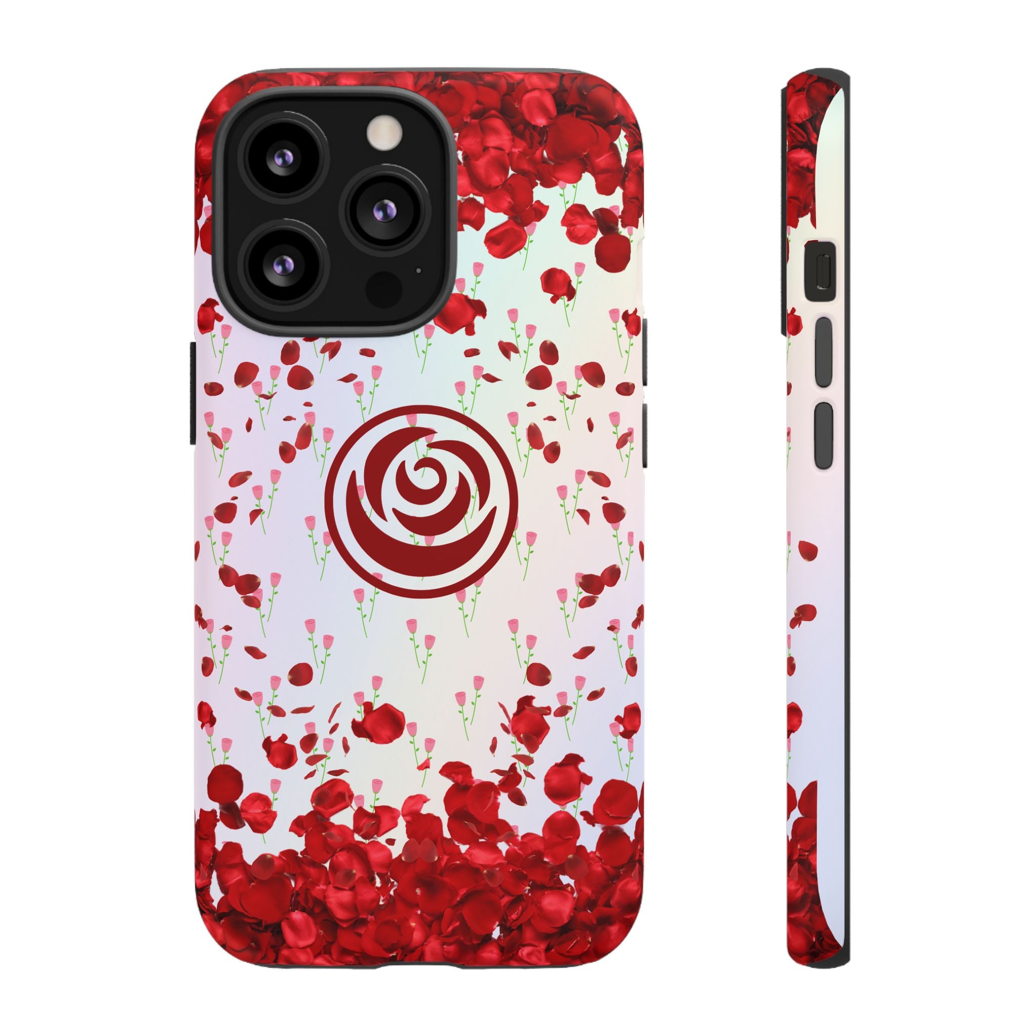Tough Cases - Red Blossom Elegance Themed Phone Protection for iPhone, Samsung, and Google Pixel (Matte/Glossy)