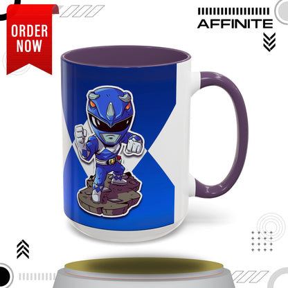 Mug Mighty Morphin Power Rangers Blue Ranger Ceramic Mug - 11oz & 15oz Coffee Mug - Accent Mug for Pop Culture Fans 15oz Purple