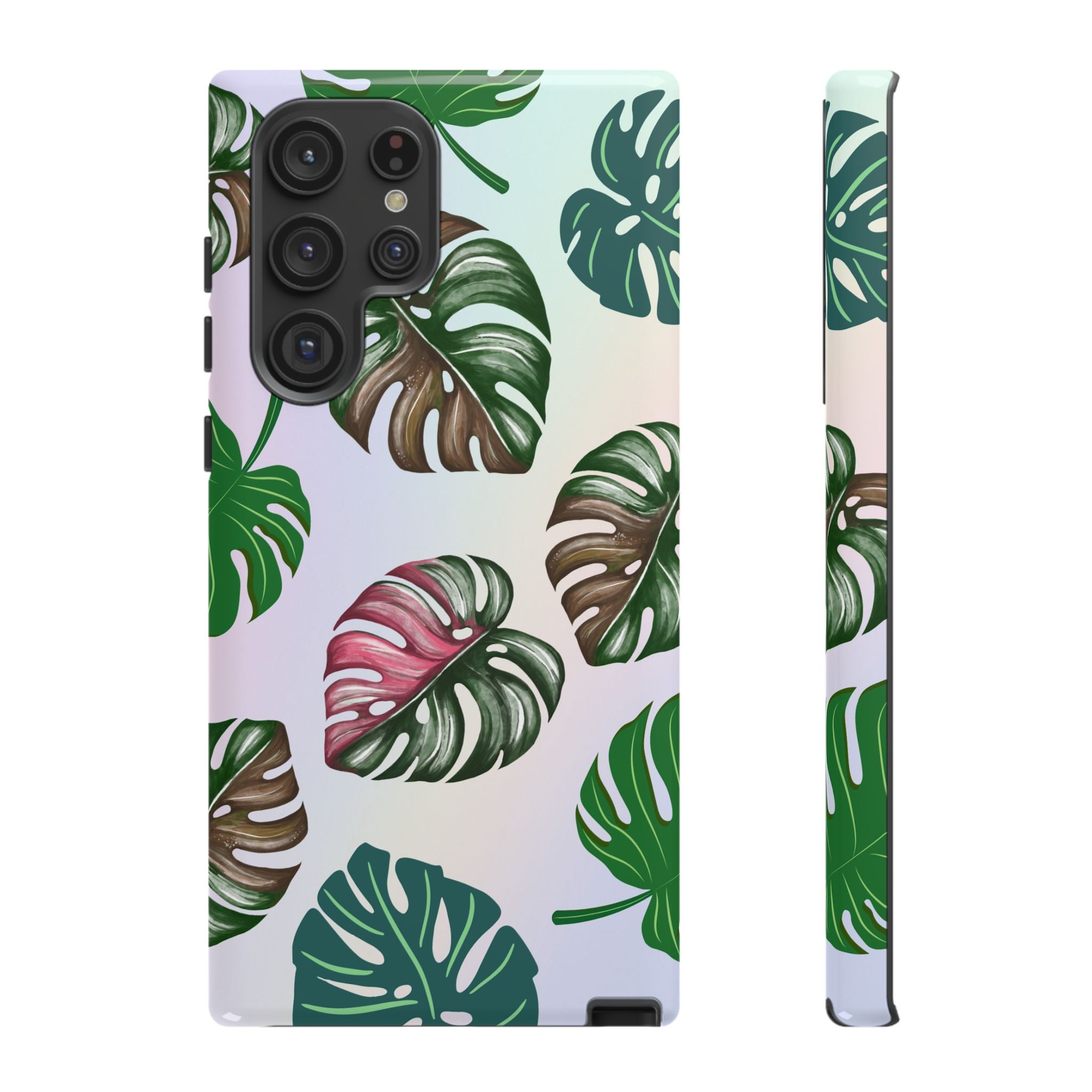 Tough Cases - Monstera Leaf Themed Phone Protection for iPhone, Samsung, and Google Pixel (Matte/Glossy)