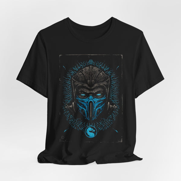 Styled studio shot of Epic Gamer Tee front view showing drape and print clarity