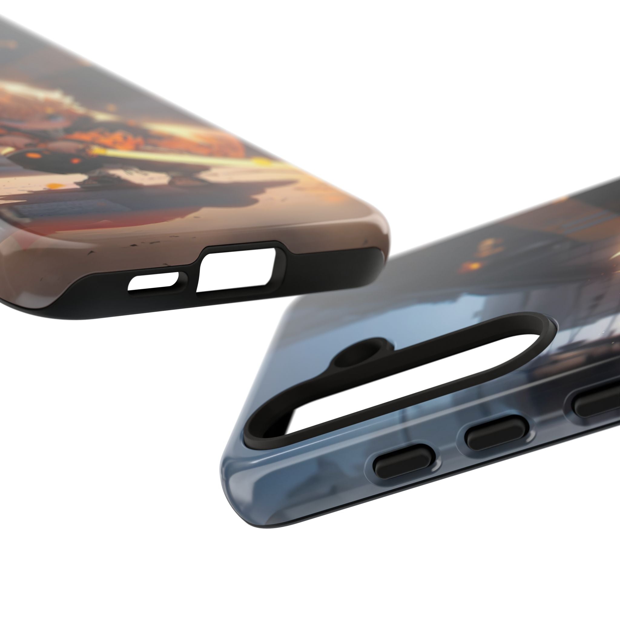 Chibi Zenitsu Lightning Tough Phone Case – Anime Protective Case for iPhone & Samsung, UV Resistant, Durable & Stylish