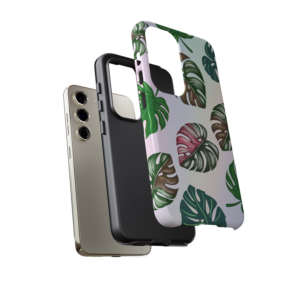 Tough Cases - Monstera Leaf Themed Phone Protection for iPhone, Samsung, and Google Pixel (Matte/Glossy)
