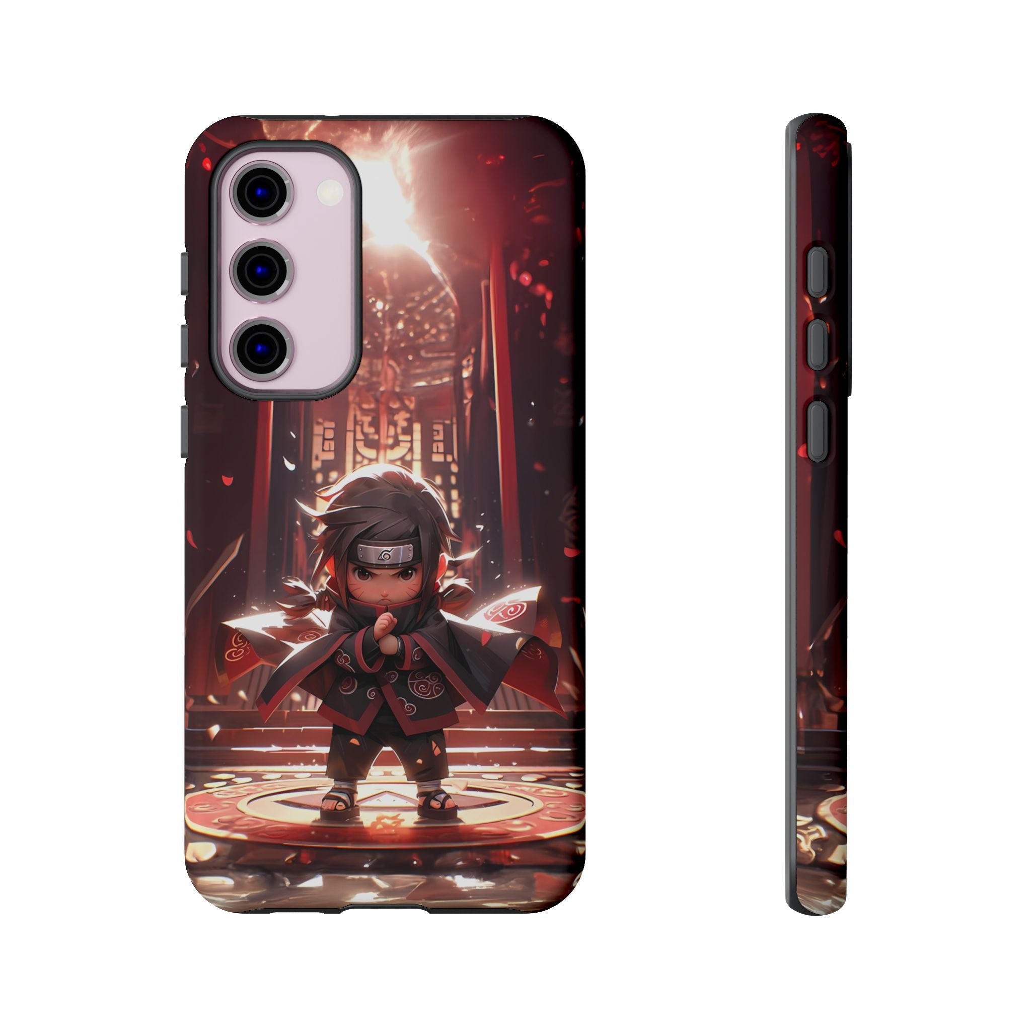 Chibi Itachi Tough Phone Case – Anime Protective Case for iPhone & Samsung, UV Resistant, Durable & Stylish