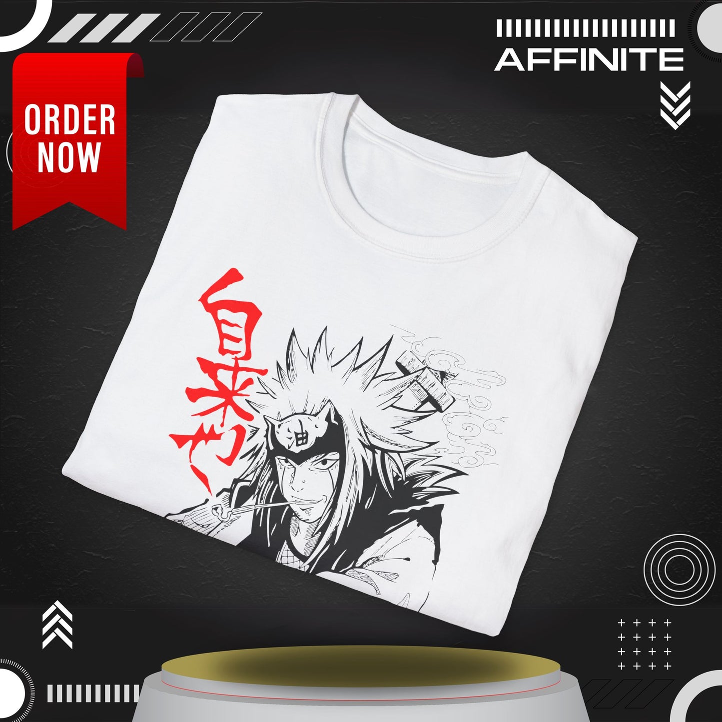 T-Shirt Anime-Jiraiya Inspired Unisex Softstyle T-Shirt with Bold Graphics