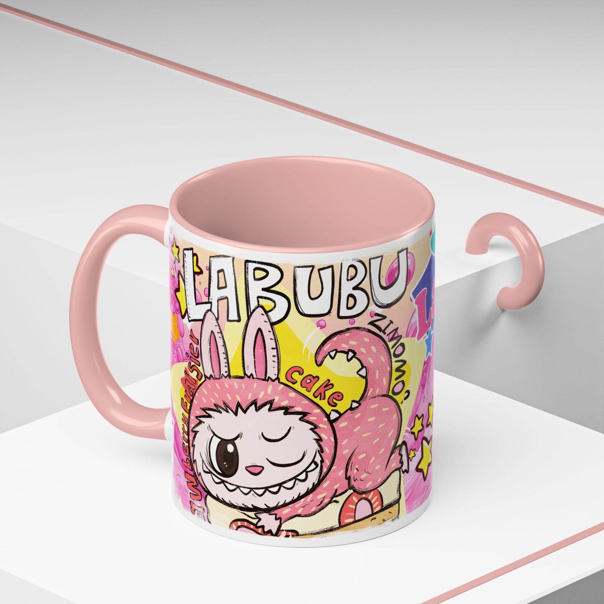 Mug Colorful Cartoon Labubu Accent Coffee Mug - Perfect for Animal Lovers