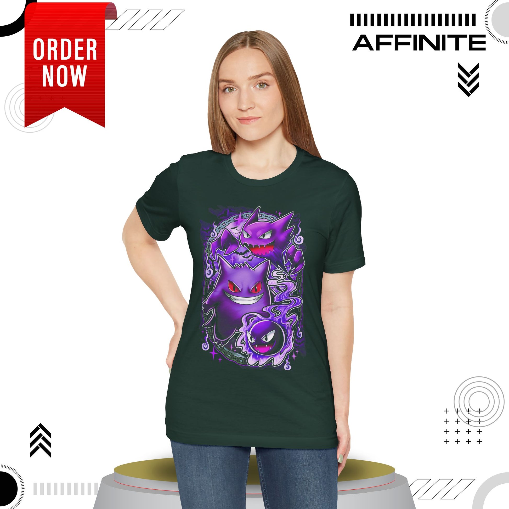 T-Shirt Ghostly Kanto Vibes Unisex Jersey Short Sleeve Tee - Spooky Design