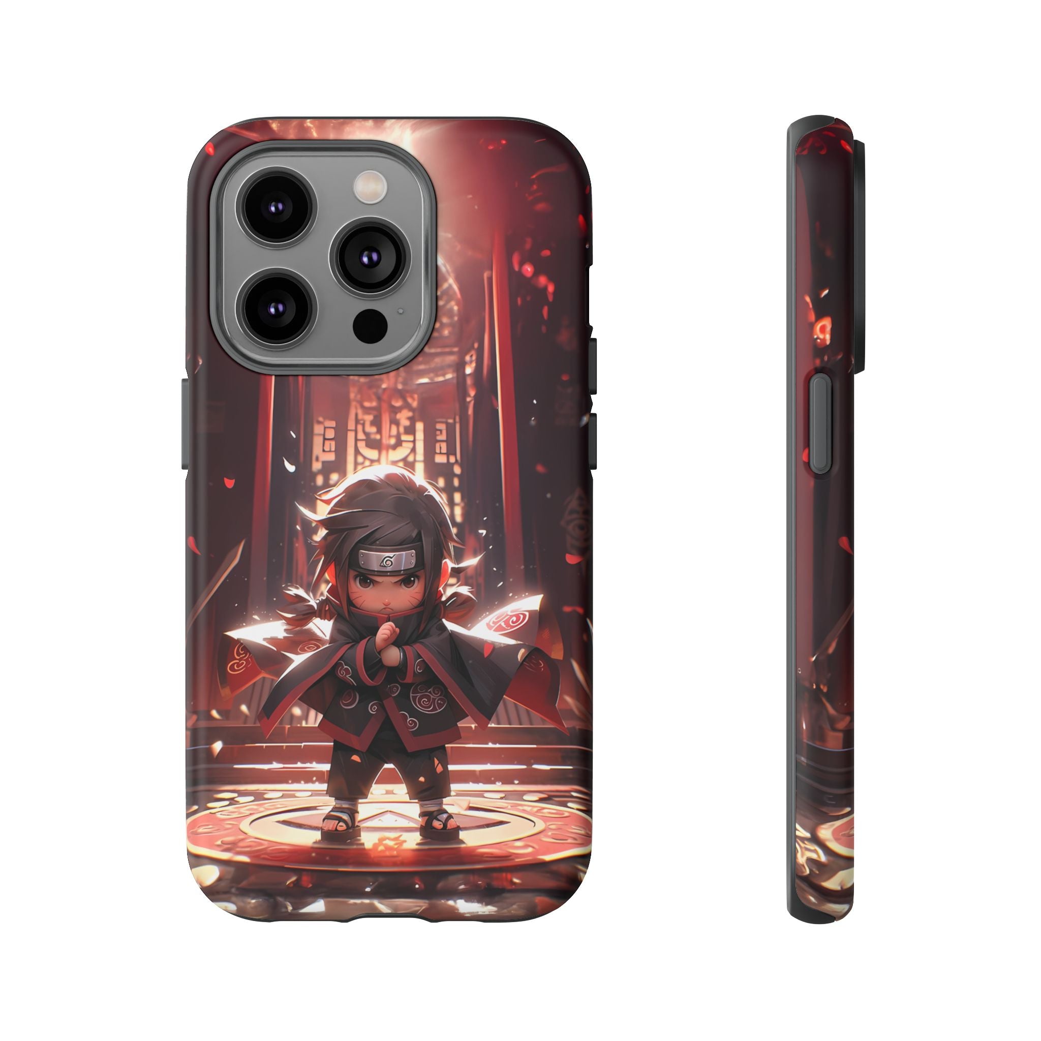 Chibi Itachi Tough Phone Case – Anime Protective Case for iPhone & Samsung, UV Resistant, Durable & Stylish