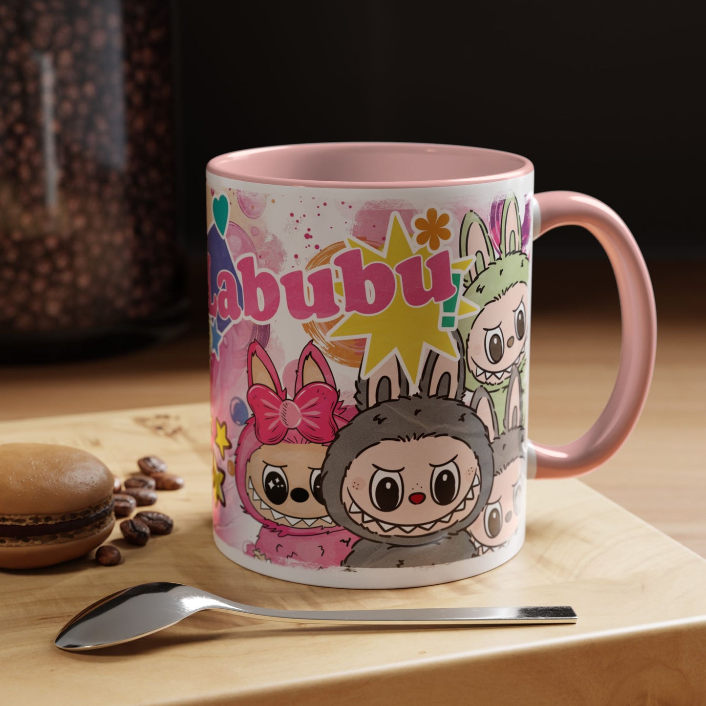 Mug Colorful Cartoon Labubu Accent Coffee Mug - Perfect for Animal Lovers