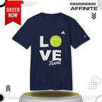 T-Shirt Love Tennis Unisex Sport T-shirt, Athletic Tee, Gift for Tennis Lovers, Tennis Apparel, Sportswear, Fitness Clothing by Adidas Collegiate Navy 4XL