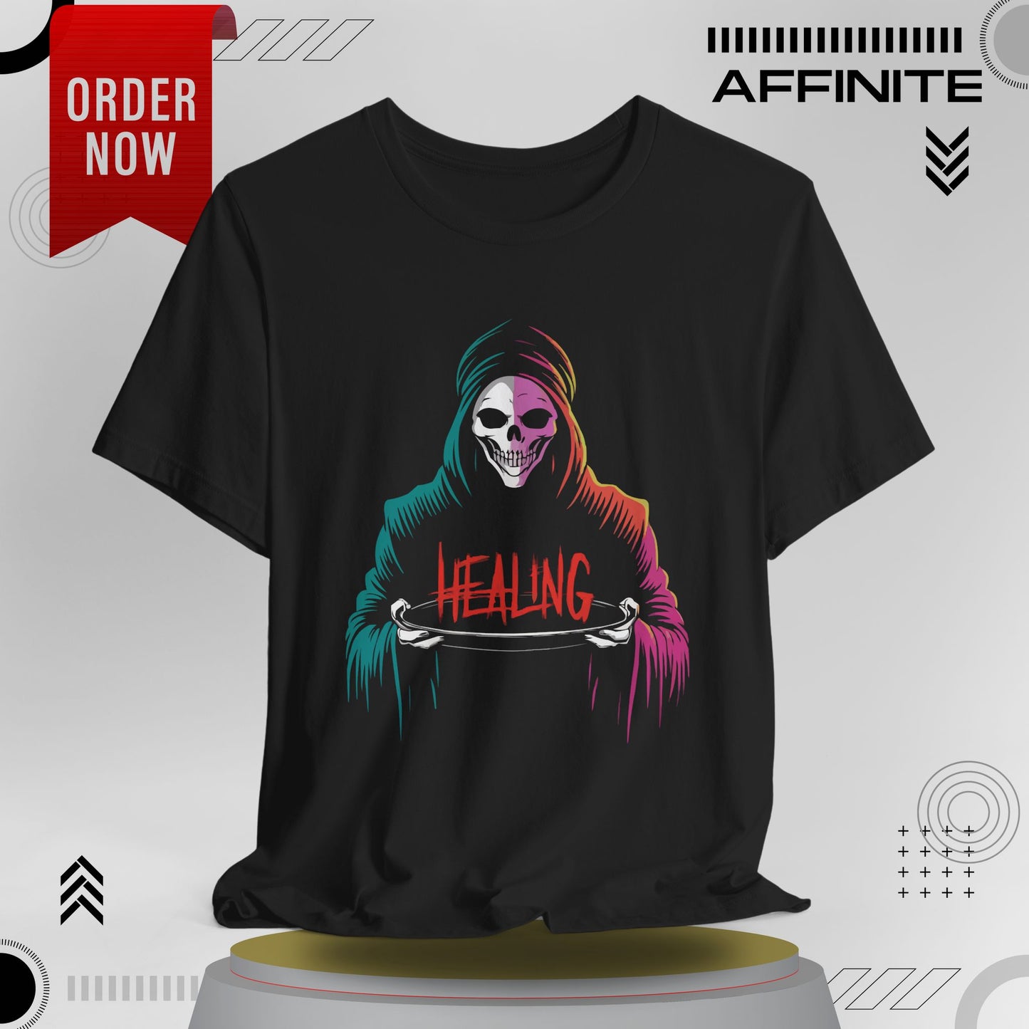 T-Shirt Halloween Healing Graphic Tee - Unisex Casual Shirt for Adults