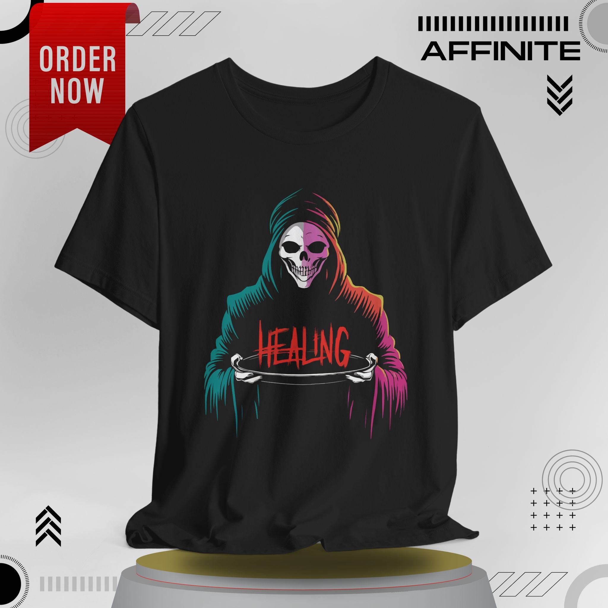 T-Shirt Halloween Healing Graphic Tee - Unisex Casual Shirt for Adults