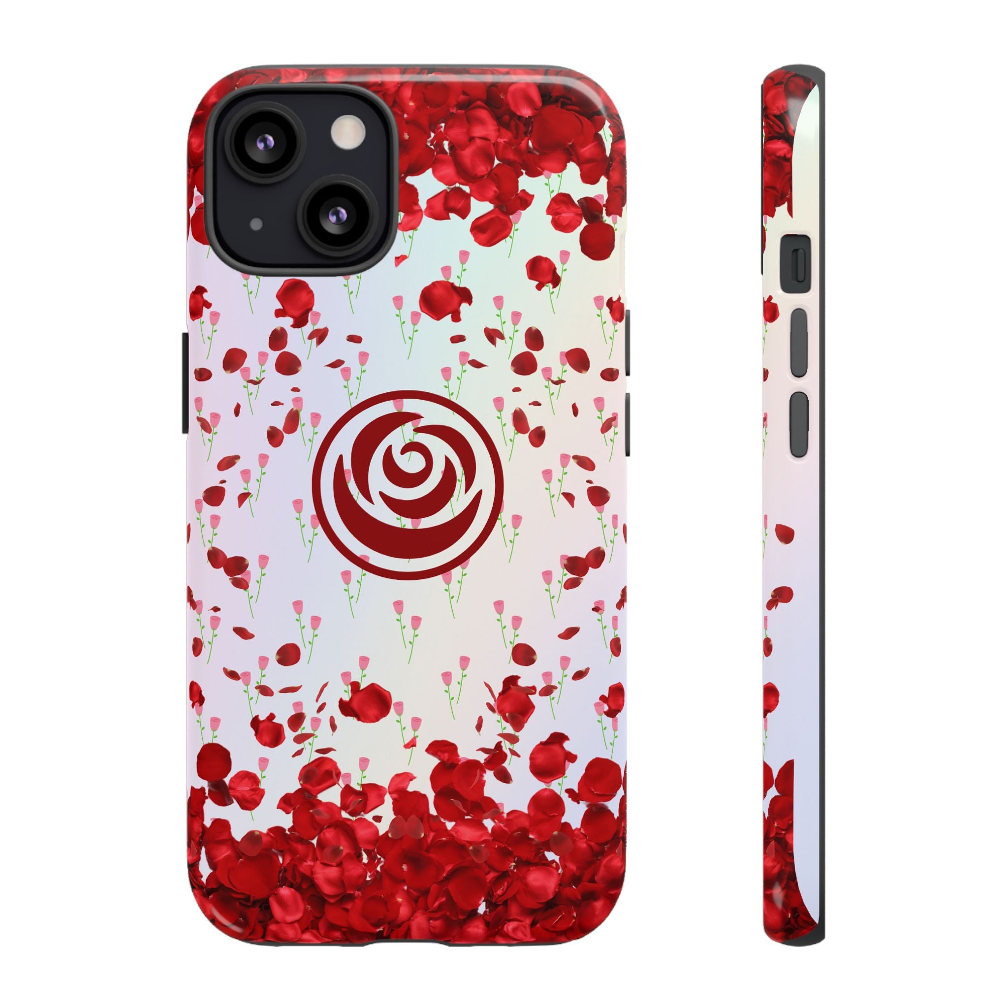 Tough Cases - Red Blossom Elegance Themed Phone Protection for iPhone, Samsung, and Google Pixel (Matte/Glossy)