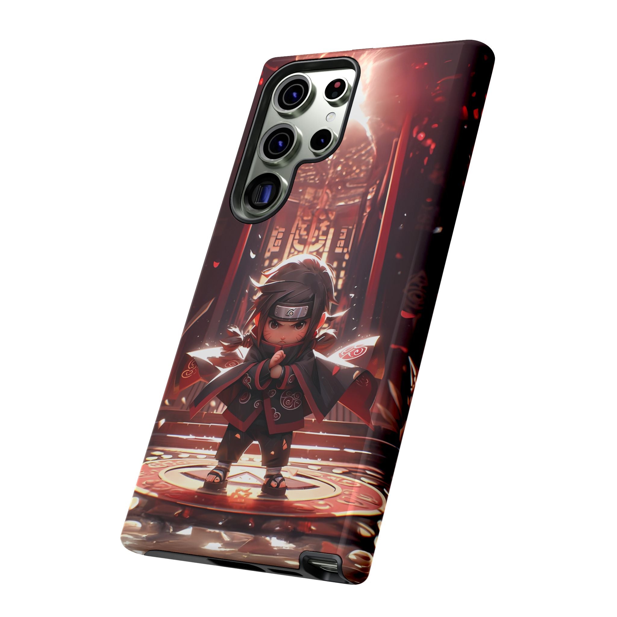Chibi Itachi Tough Phone Case – Anime Protective Case for iPhone & Samsung, UV Resistant, Durable & Stylish