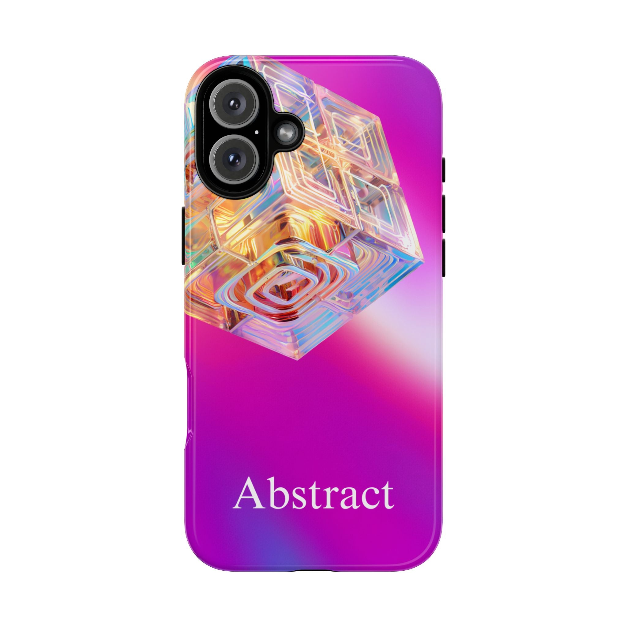 Vibrant 3D Cube Phone Case - Colorful Gradient Art for iPhone, Samsung & Pixel