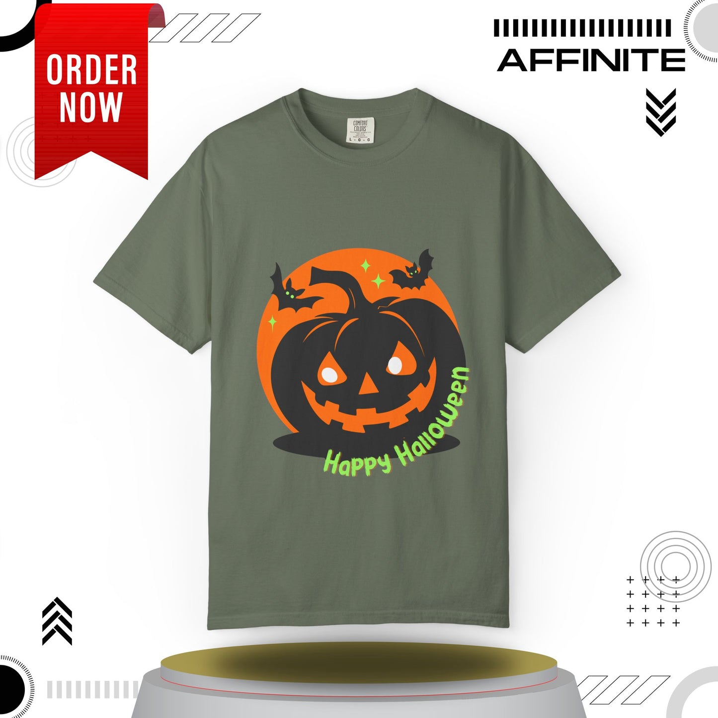 T-Shirt Mens Halloween T Shirts - Wickedly Soft Garment-Dyed Tee Moss