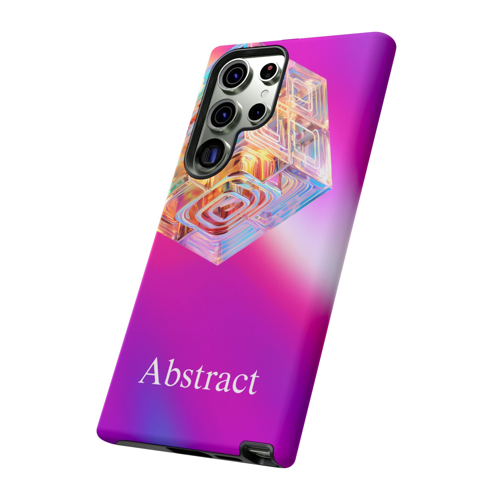 Vibrant 3D Cube Phone Case - Colorful Gradient Art for iPhone, Samsung & Pixel