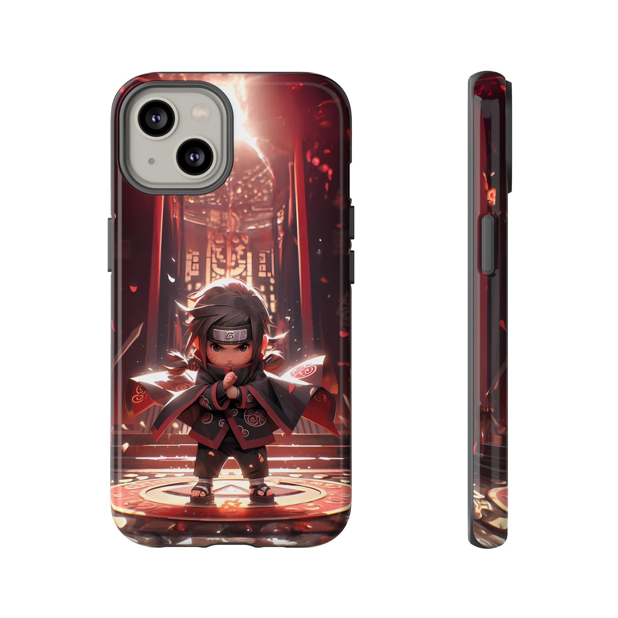 Chibi Itachi Tough Phone Case – Anime Protective Case for iPhone & Samsung, UV Resistant, Durable & Stylish