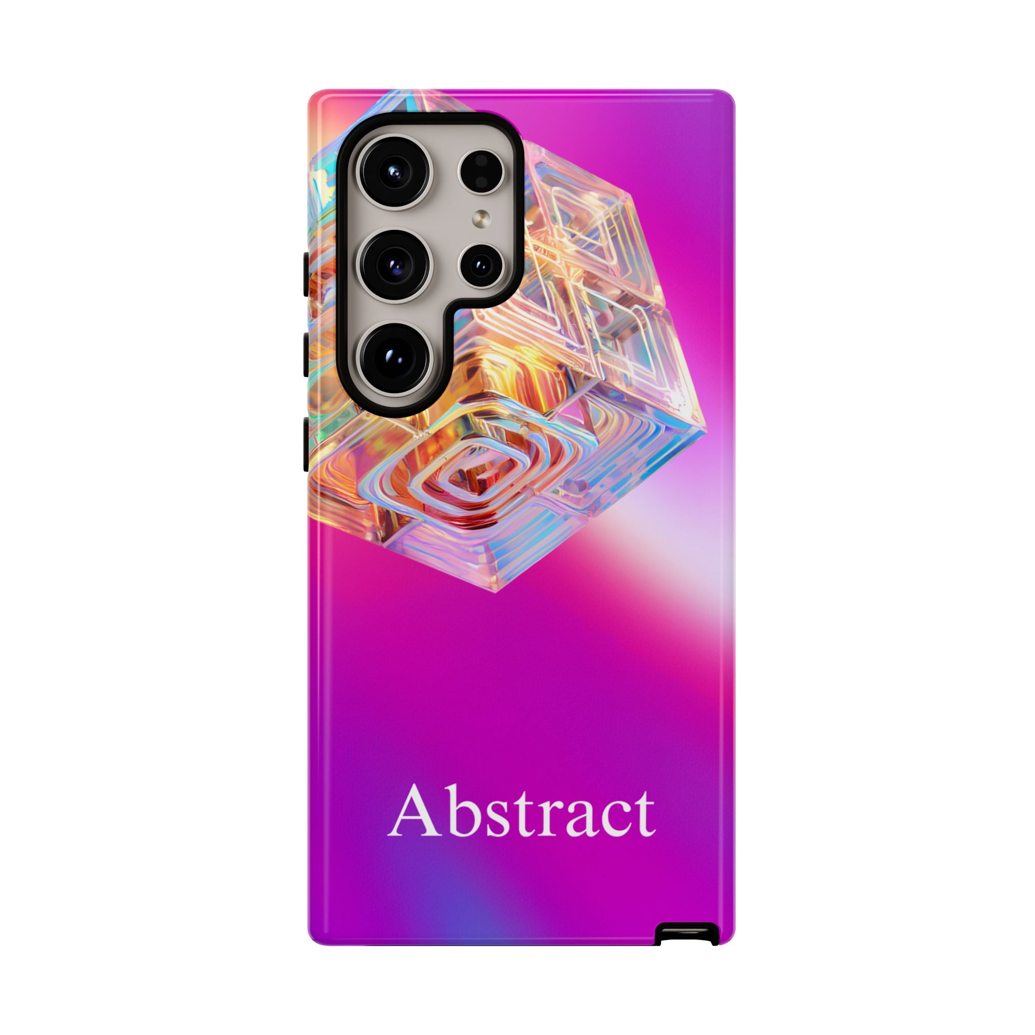 Vibrant 3D Cube Phone Case - Colorful Gradient Art for iPhone, Samsung & Pixel