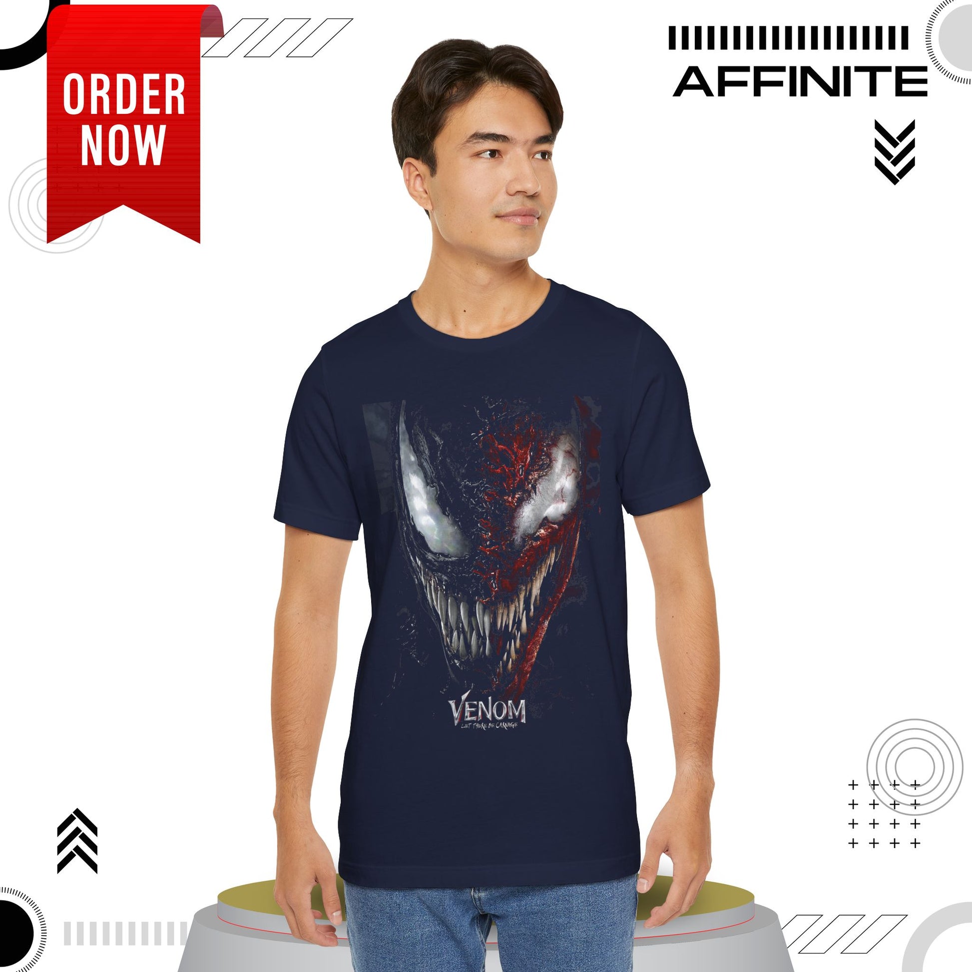 T-Shirt Venom Graphic Tee - Unisex Comic Book T-Shirt for Fans (100% Cotton)