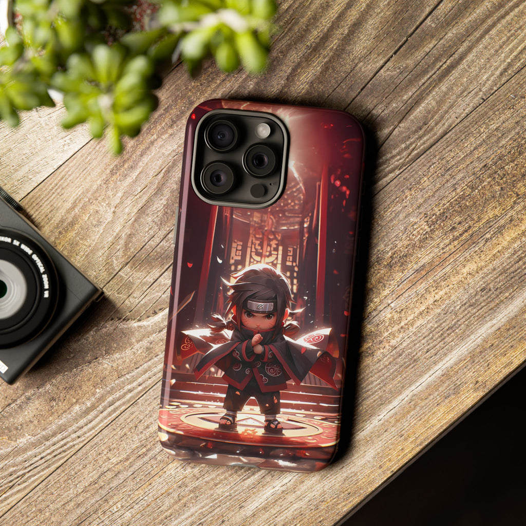 Chibi Itachi Tough Phone Case – Anime Protective Case for iPhone & Samsung, UV Resistant, Durable & Stylish