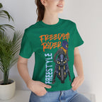 Biker T-Shirt for Men – Freedom Rider Motorcycle Graphic Tee | Unisex Cotton Short Sleeve