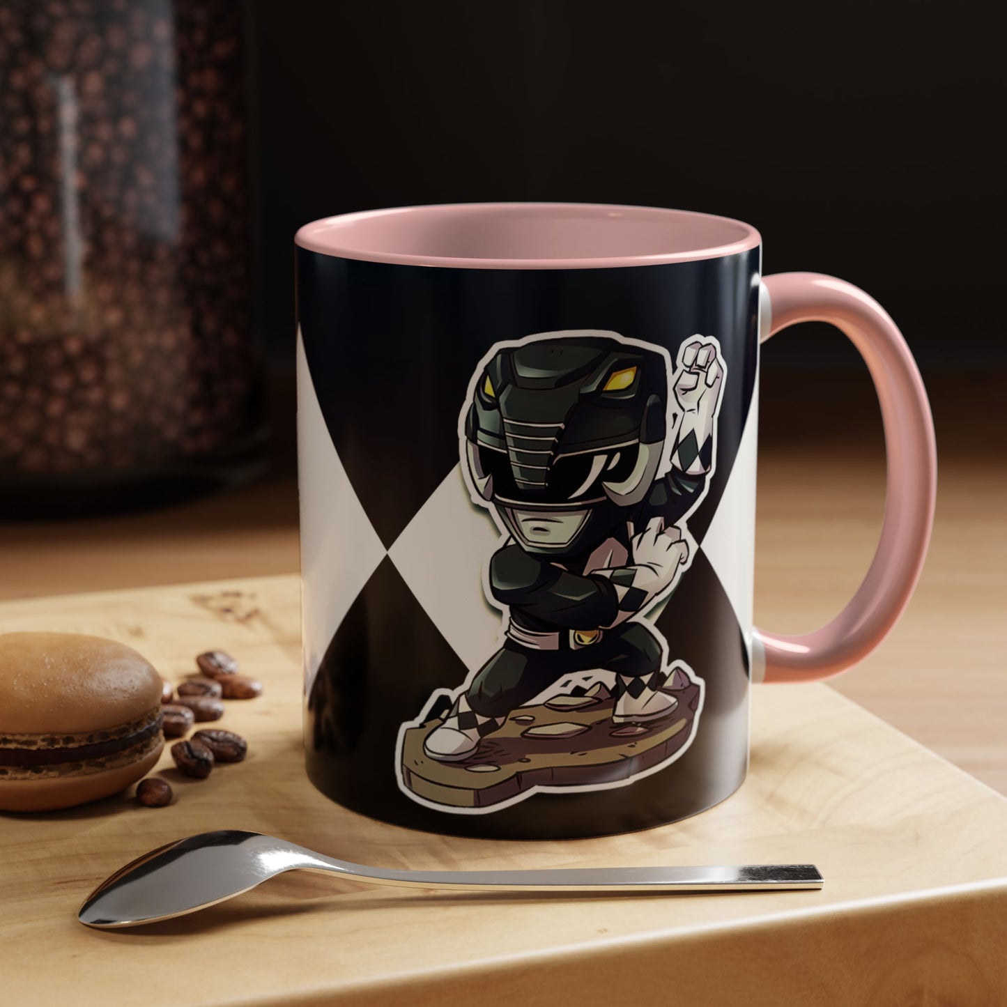 Mug Mighty Morphin Power Rangers Black Ranger Ceramic Mug - 11oz & 15oz Coffee Mug - Accent Mug for Pop Culture Fans