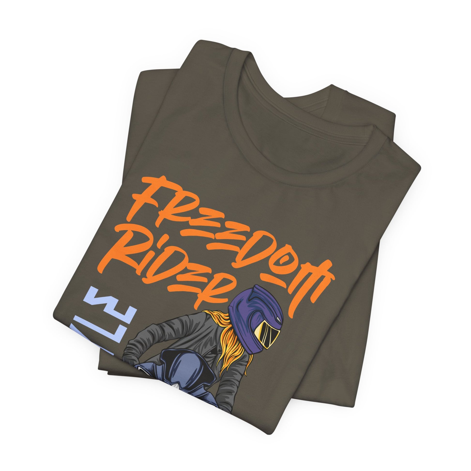 T-Shirt Freedom Rider Motorbike Unisex Short Sleeve Tee - Stylish & Bold Biker Tee