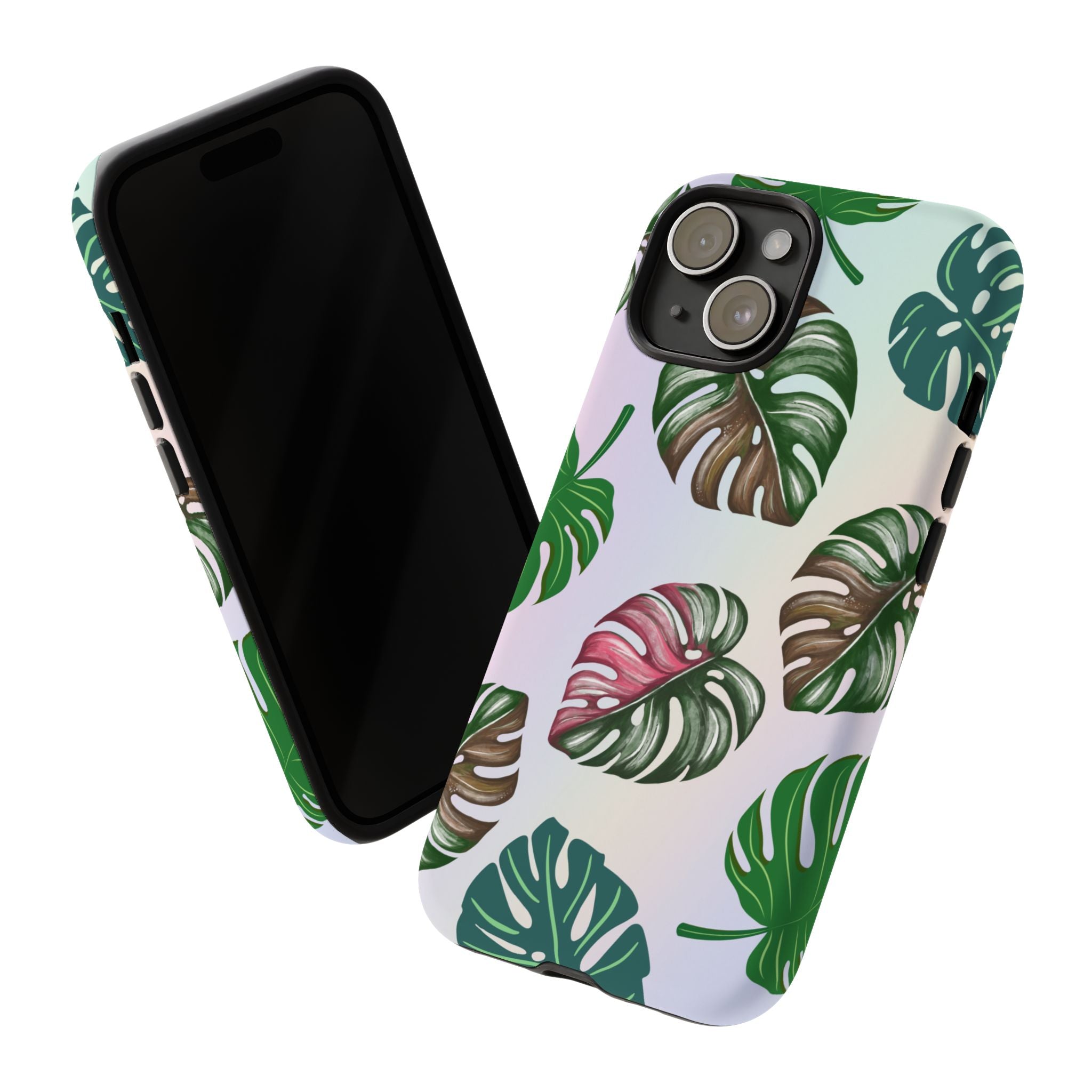 Tough Cases - Monstera Leaf Themed Phone Protection for iPhone, Samsung, and Google Pixel (Matte/Glossy)