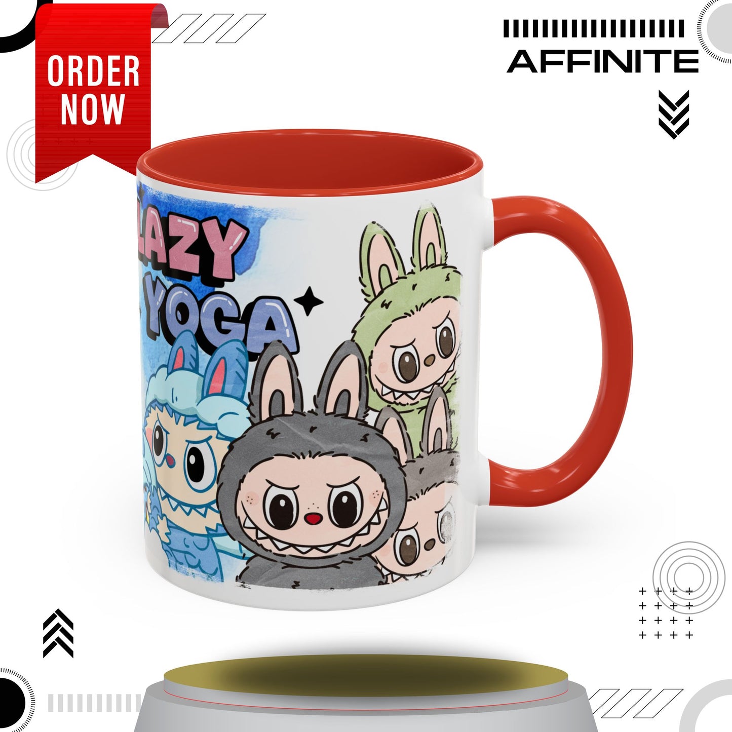 Mug Lazy Yoga Monsters Coffee Mug - Fun Accent Mug for Yoga Lovers