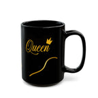 Queen Black Mug 11oz, 15oz - Perfect Gift for Her, Elegant Coffee Cup